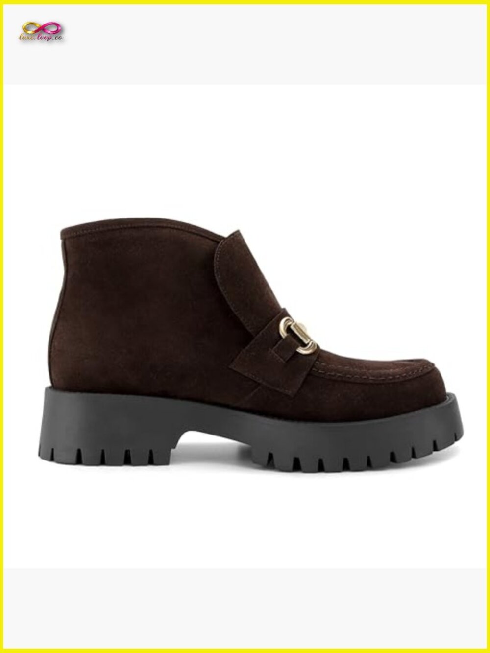 Platform Chunky Heel Ankle Boots Slip On Suede Comfort Winter Booties - Picture 6 of 7